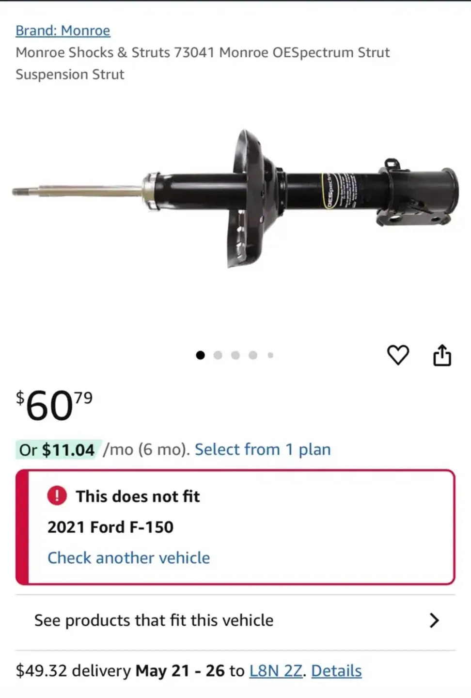 Subaru Outback Monroe Front Strut image indicator(10)