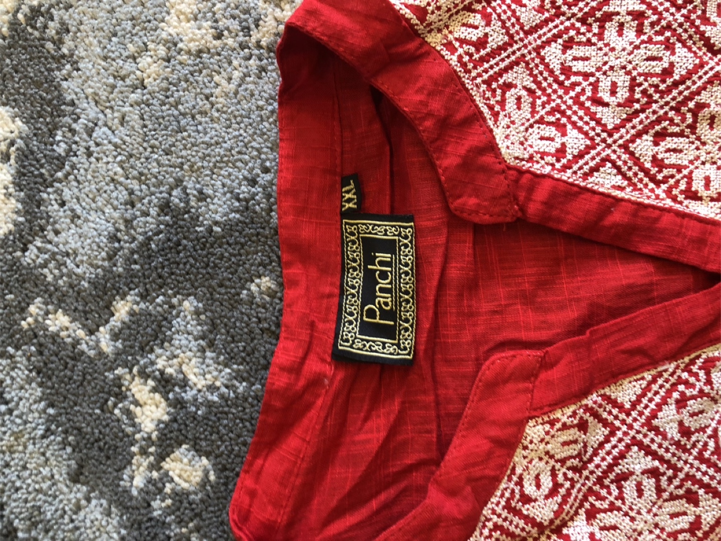 Panchi Red Embroidered Blouse - Size XXL - photo 3