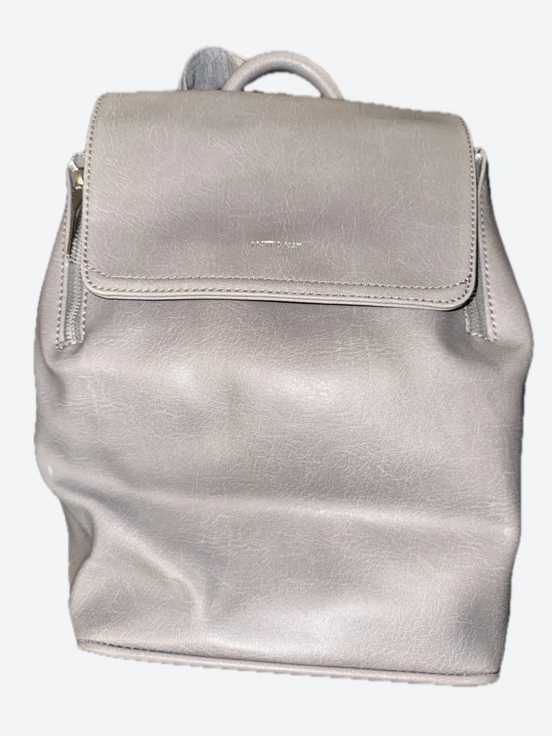 Matt & Nat Gray Vegan Leather Backpack