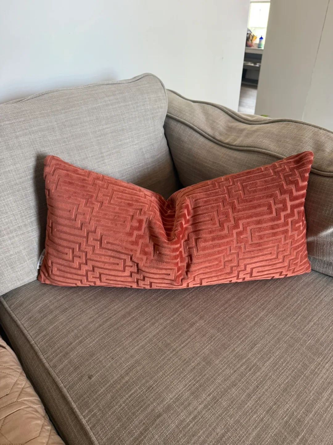 Coral Throw Pillow - 11.5”x25” (insert included) 🥕 image indicator(3)