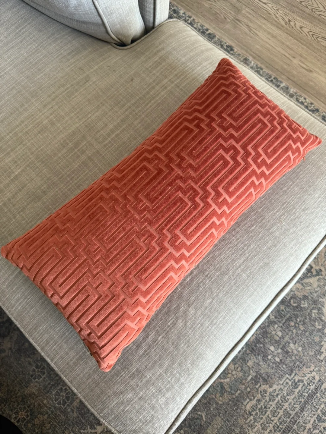 Coral Throw Pillow - 11.5”x25” (insert included) 🥕 image indicator(4)