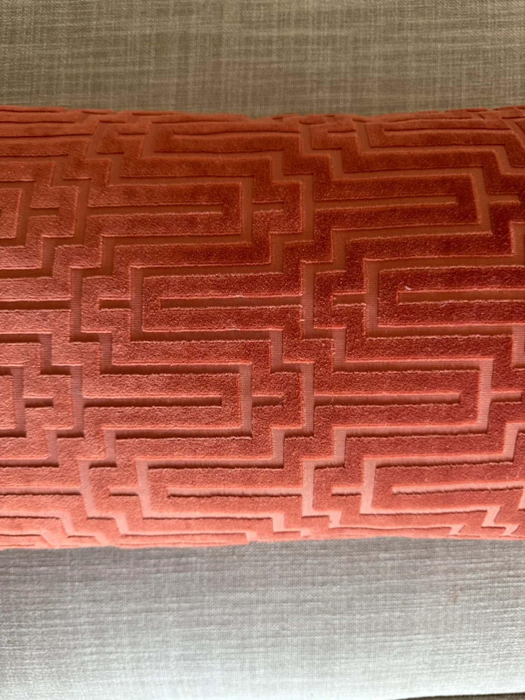 Coral Throw Pillow - 11.5”x25” (insert included) 🥕 image indicator(5)