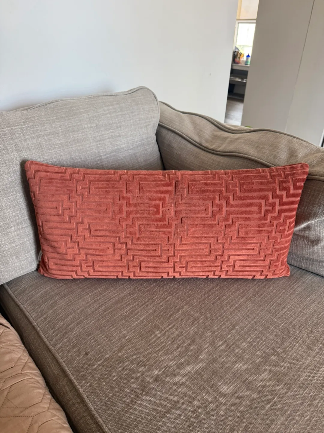 Coral Throw Pillow - 11.5”x25” (insert included) 🥕 thumbnail