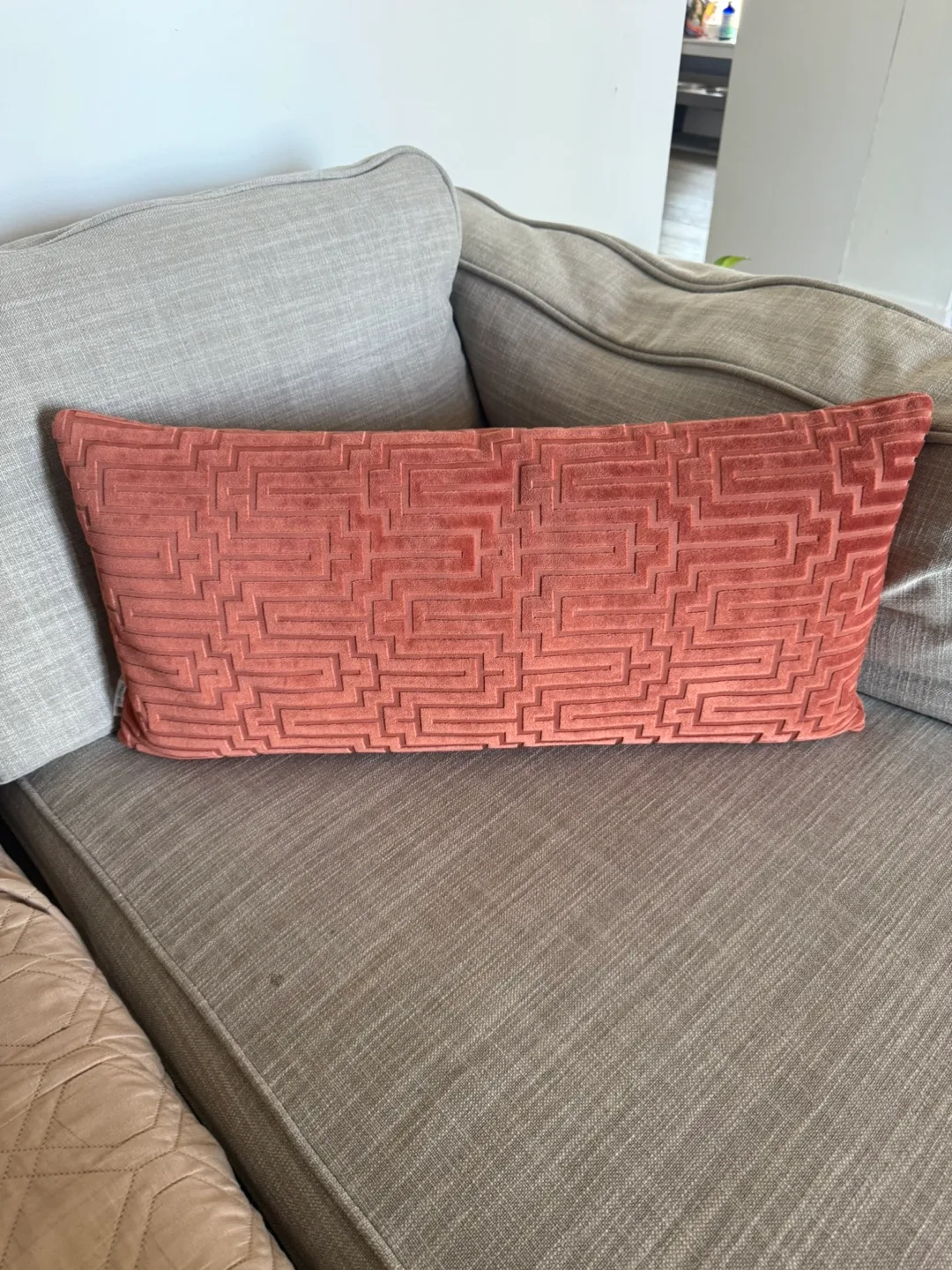 Coral Throw Pillow - 11.5”x25” (insert included) 🥕 image indicator(7)