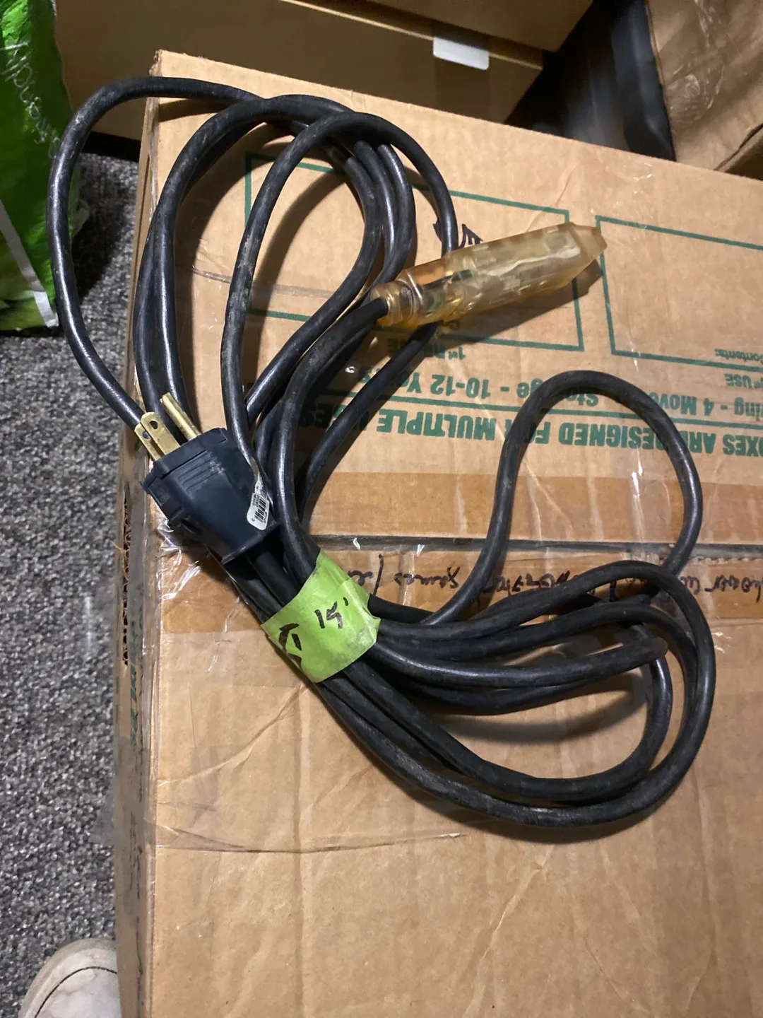 Black Extension Cord, 15 ft thumbnail