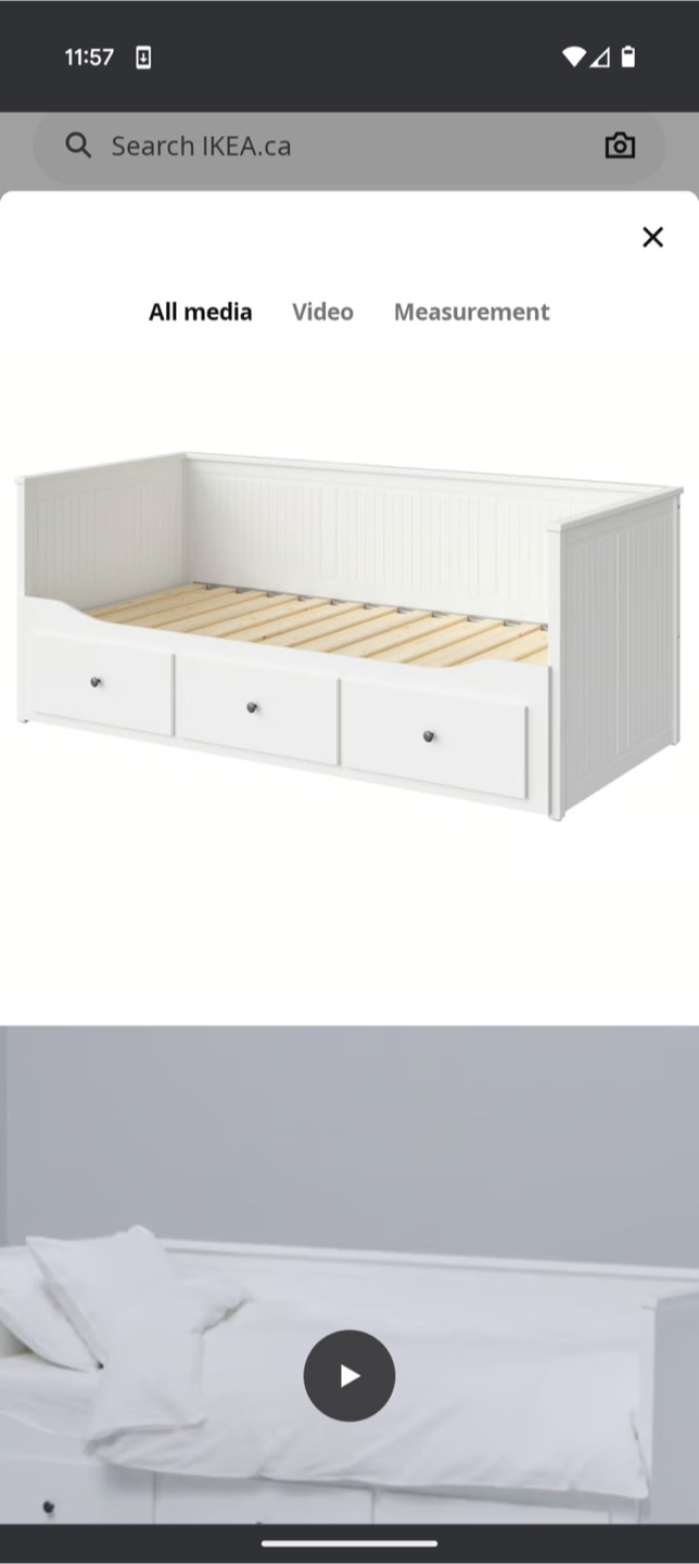 IKEA Hemnes Daybed Frame w/ 3 Drawers and mattress