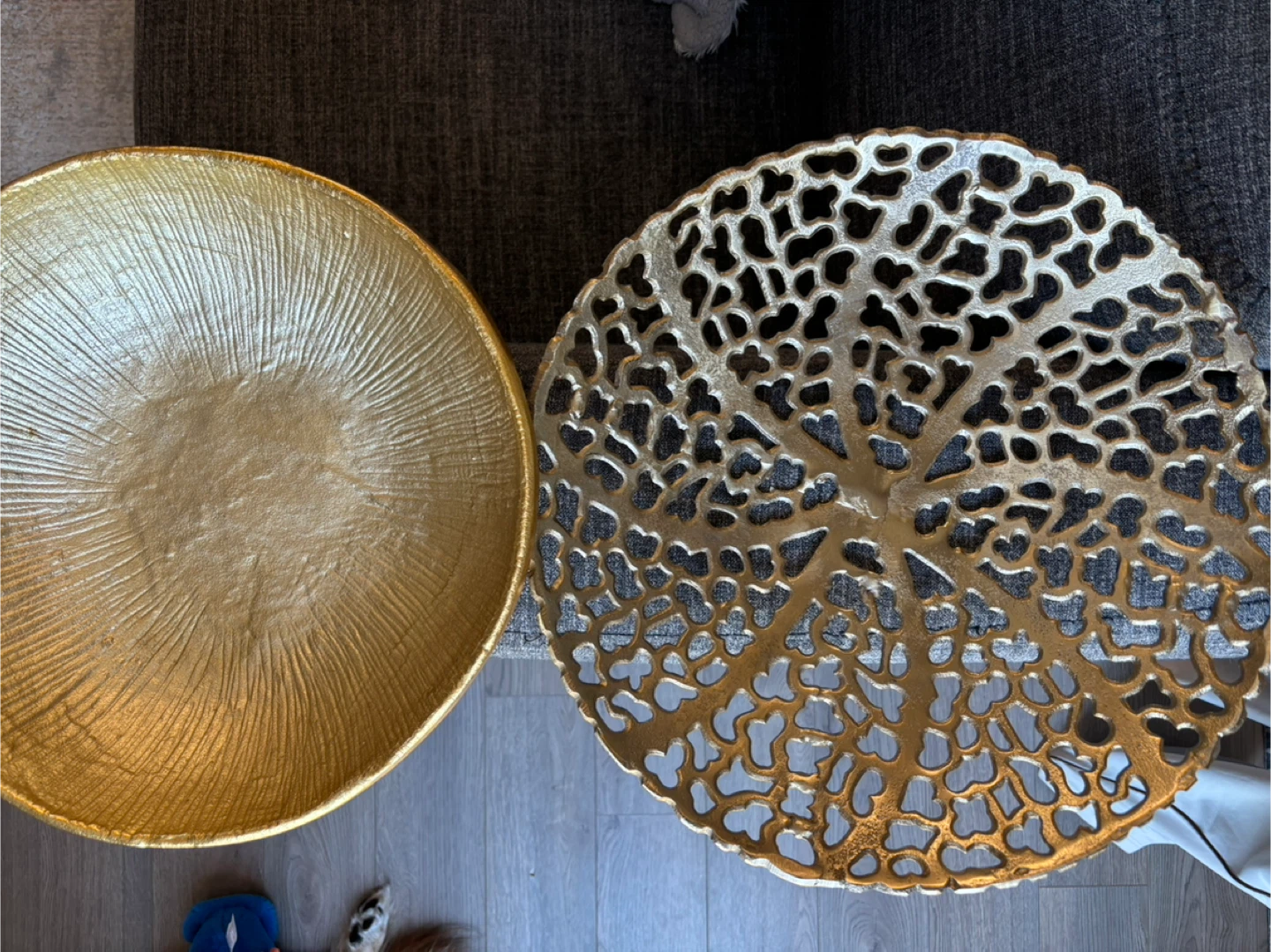 Two Gold Decorative Bowls