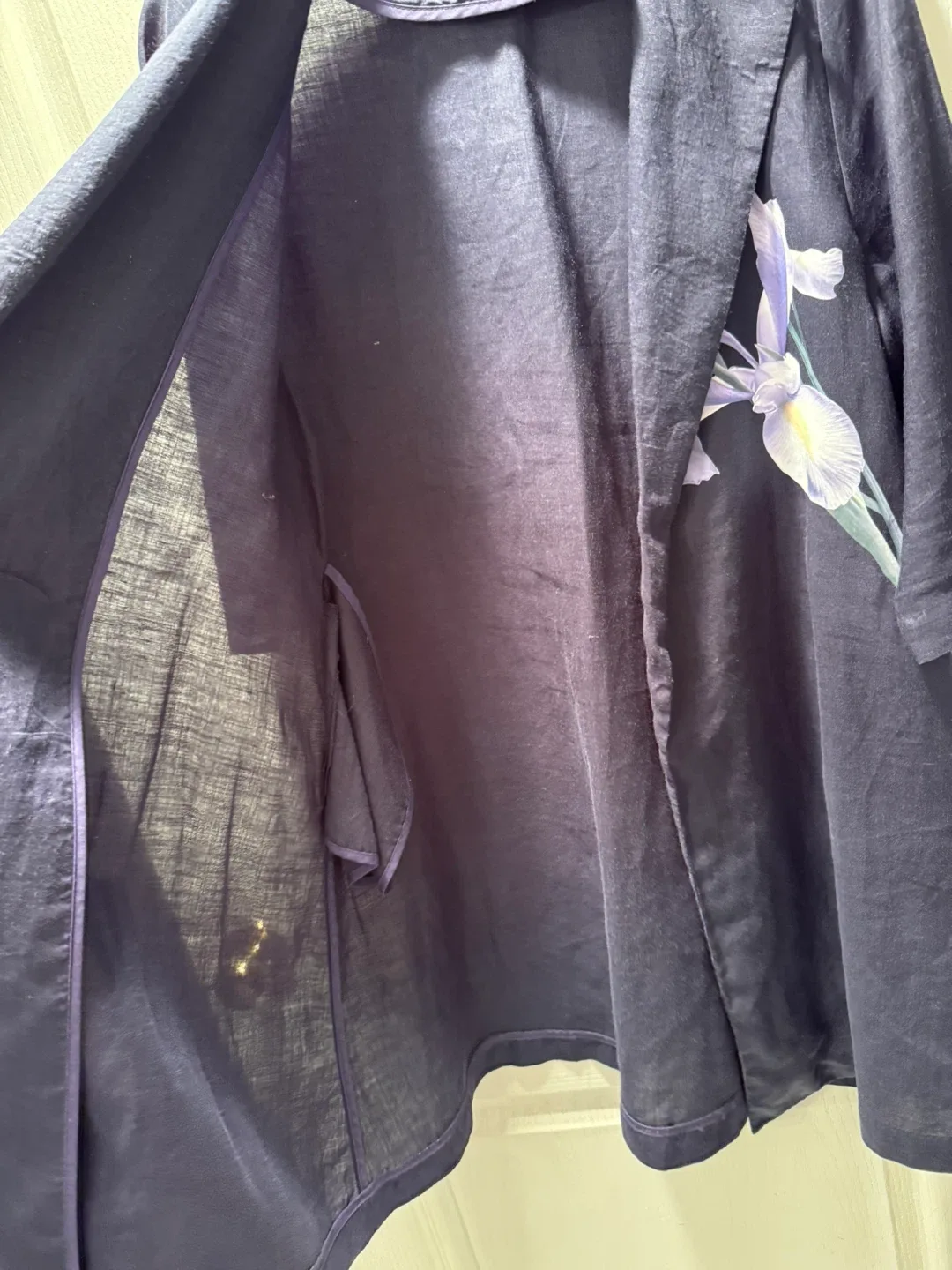 SONO Navy Blue Linen Jacket image indicator(4)