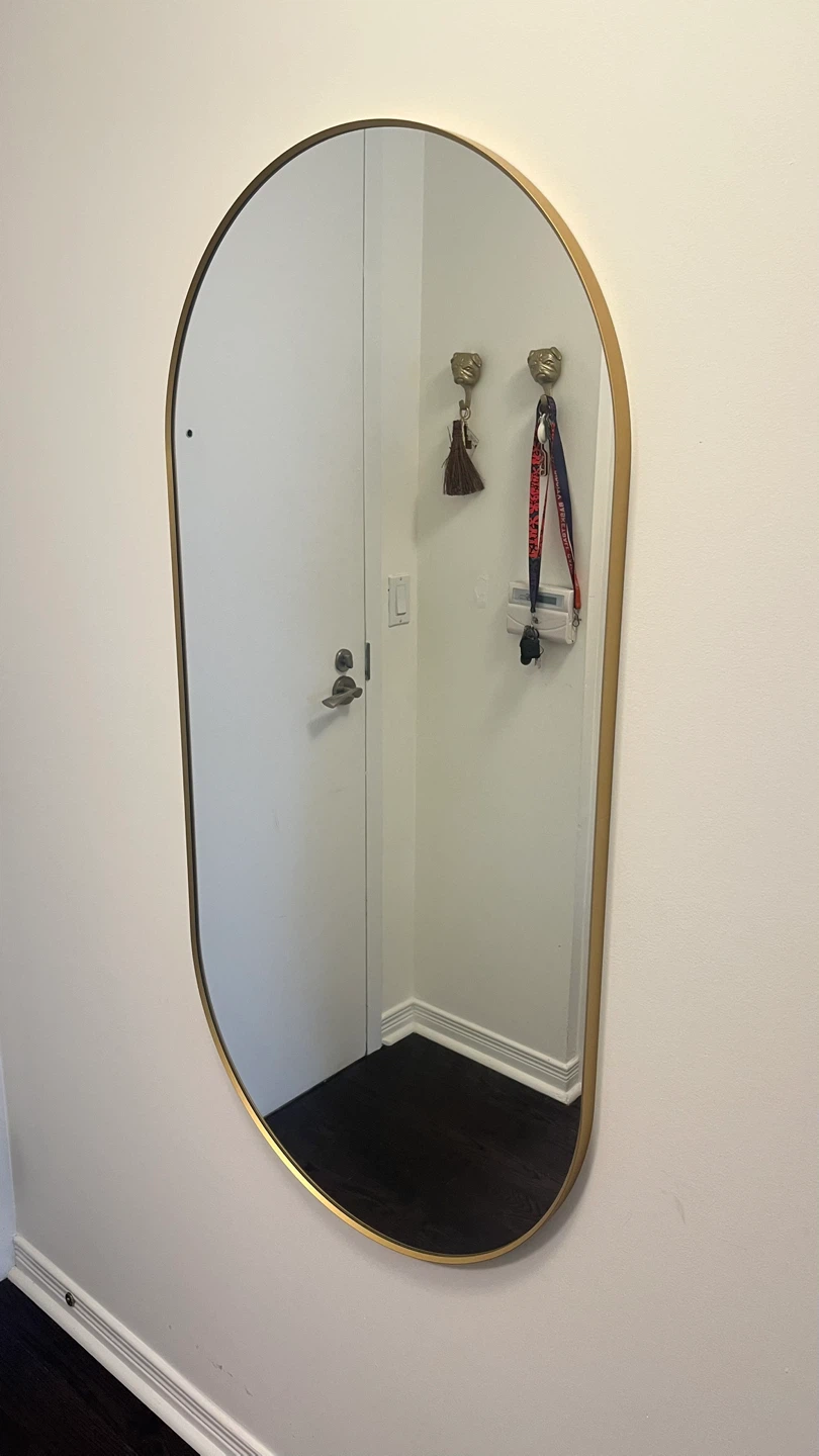 IKEA Oval Mirror Gold Trim - photo 2