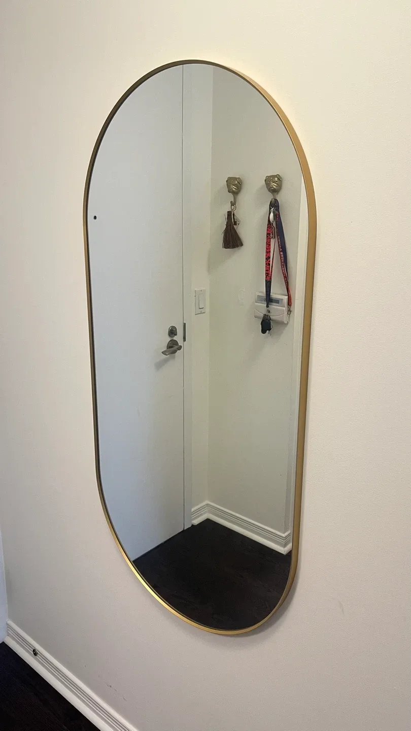 IKEA Oval Mirror Gold Trim image indicator(2)