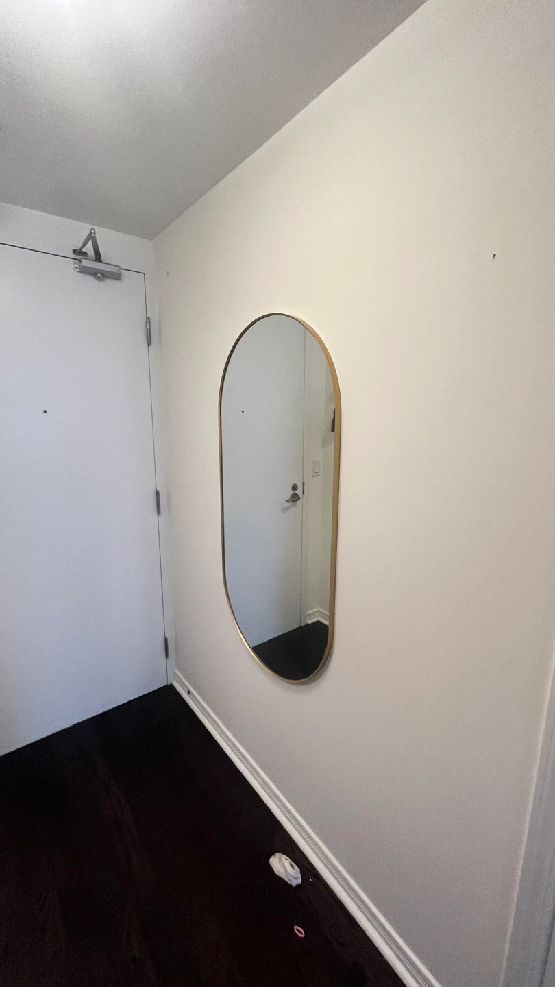 IKEA Oval Mirror Gold Trim