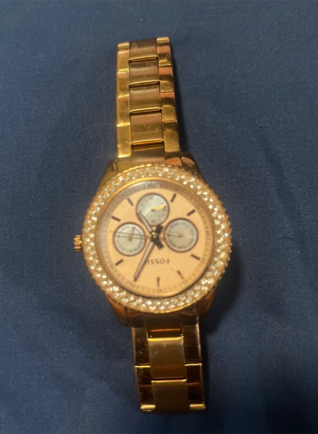 Fossil Gold Women's Watch with Crystals thumbnail