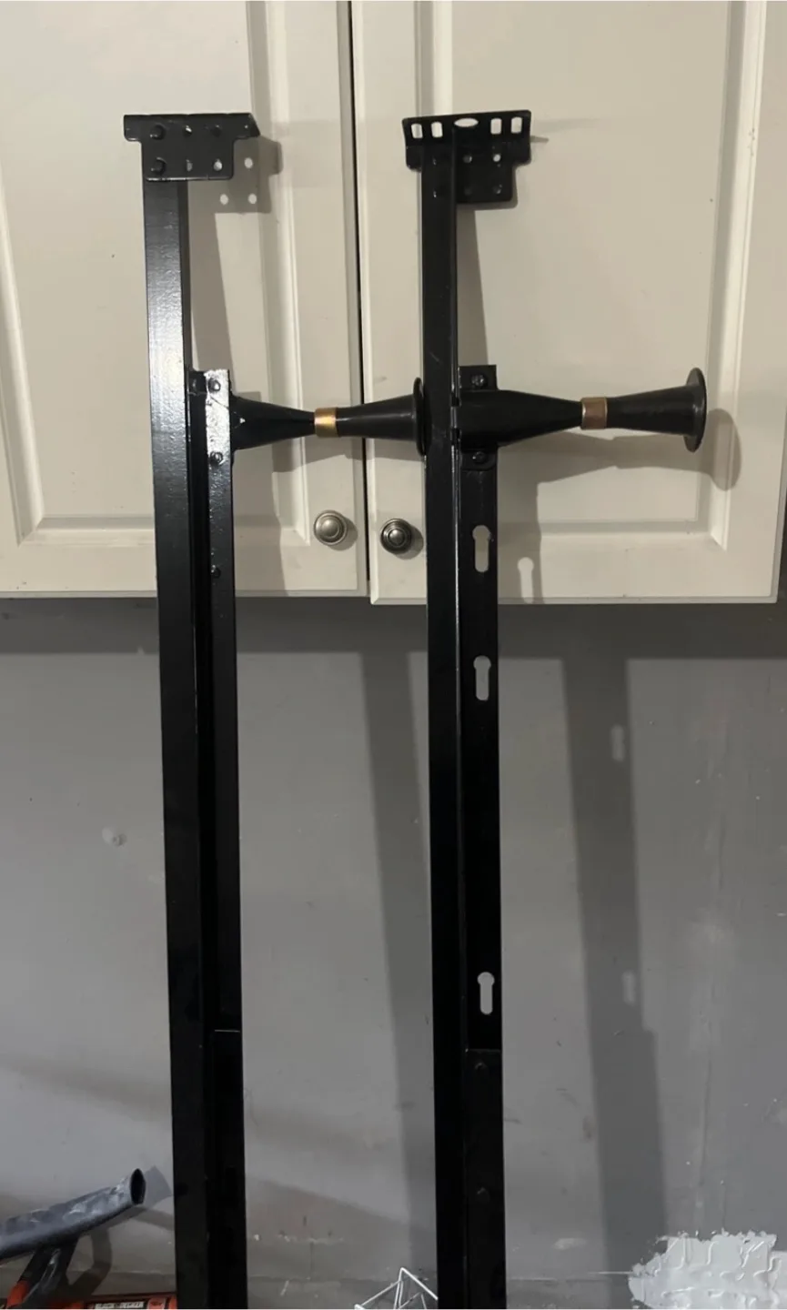 2 Black Metal Bed Frame Rails image indicator(2)