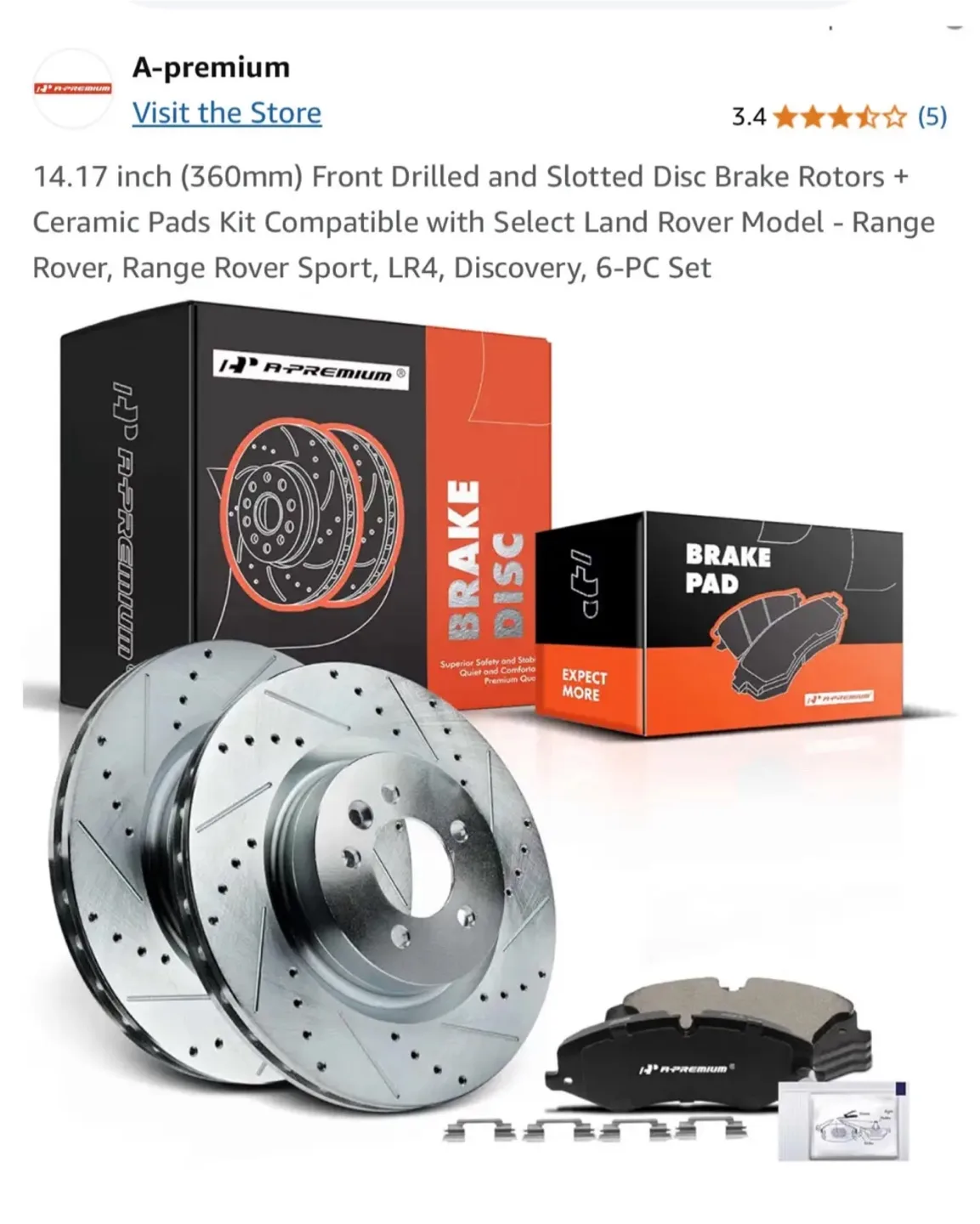 Land Rover Range Rover Front Brake Kit thumbnail