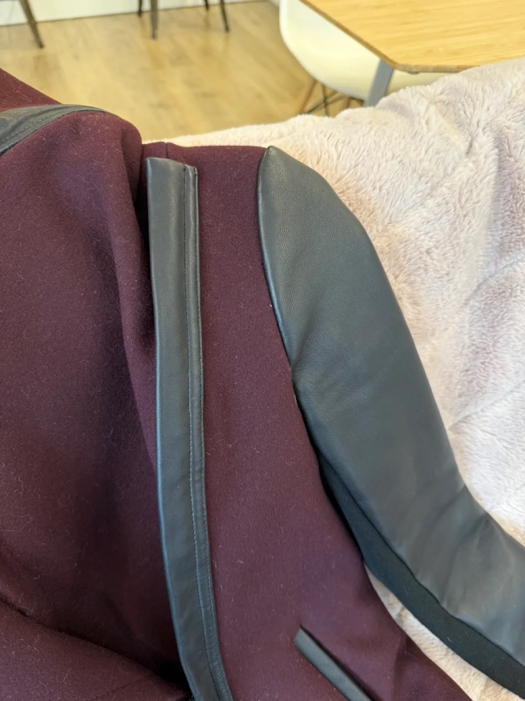 Mackage Burgundy Wool Blend Jacket- size xs image indicator(4)