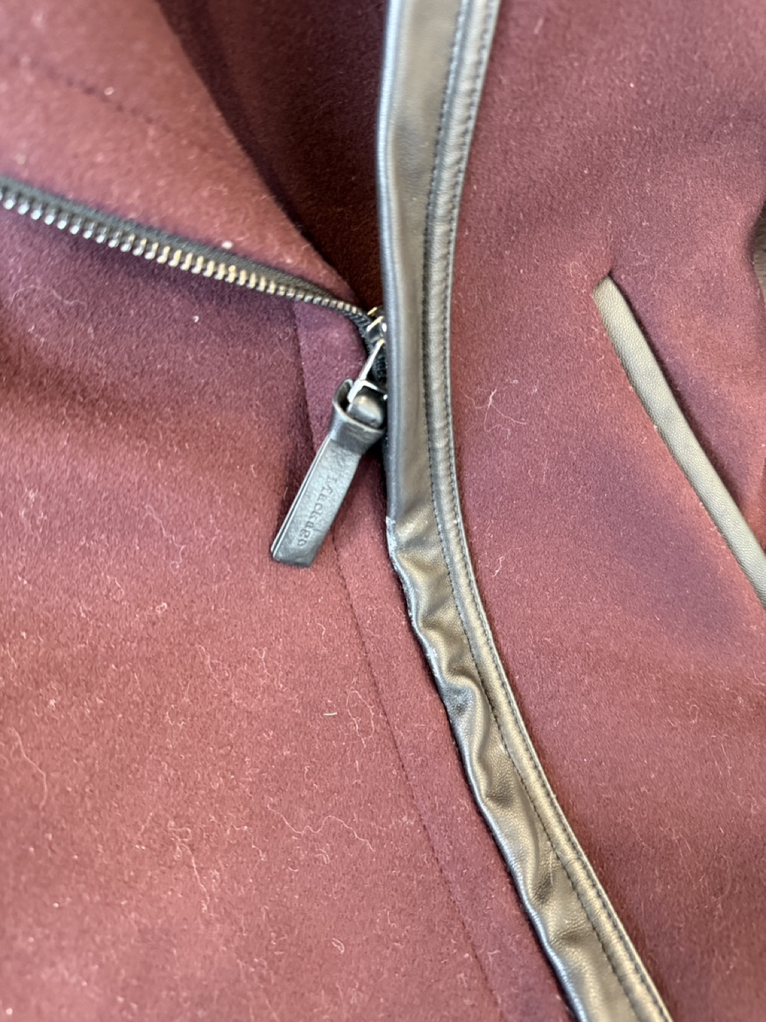 Mackage Burgundy Wool Blend Jacket- size xs - photo 3