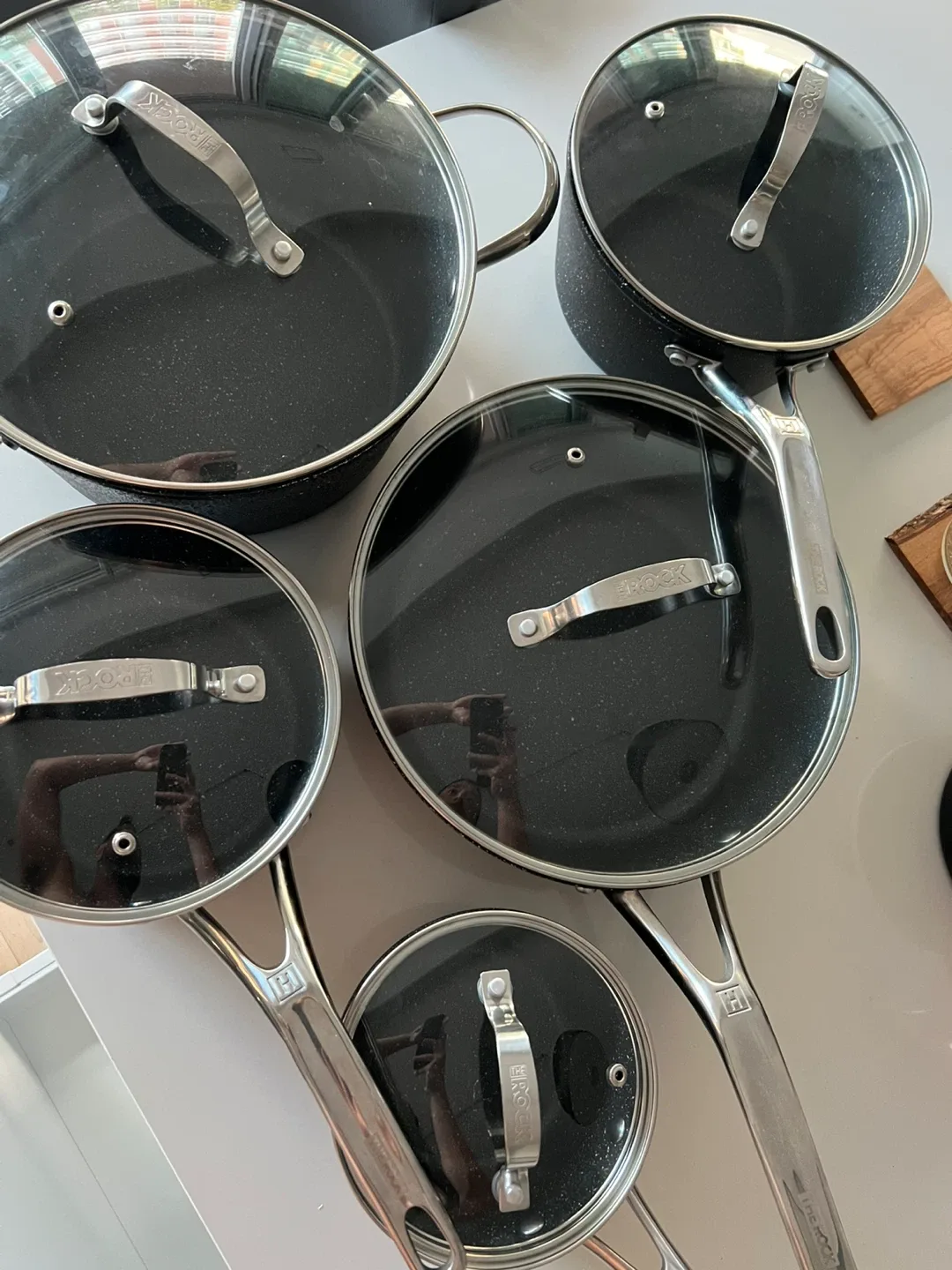 The Rock speckled black cookware set image indicator(7)