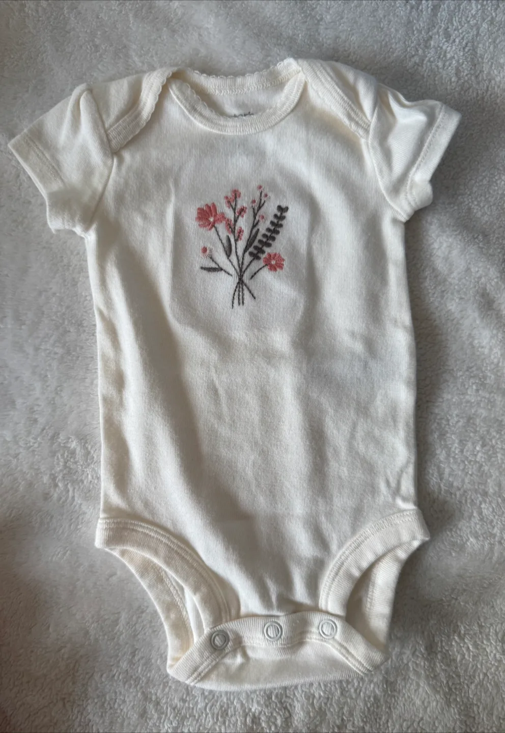 Carter's 3M Baby Onesie - Floral Design 🥕