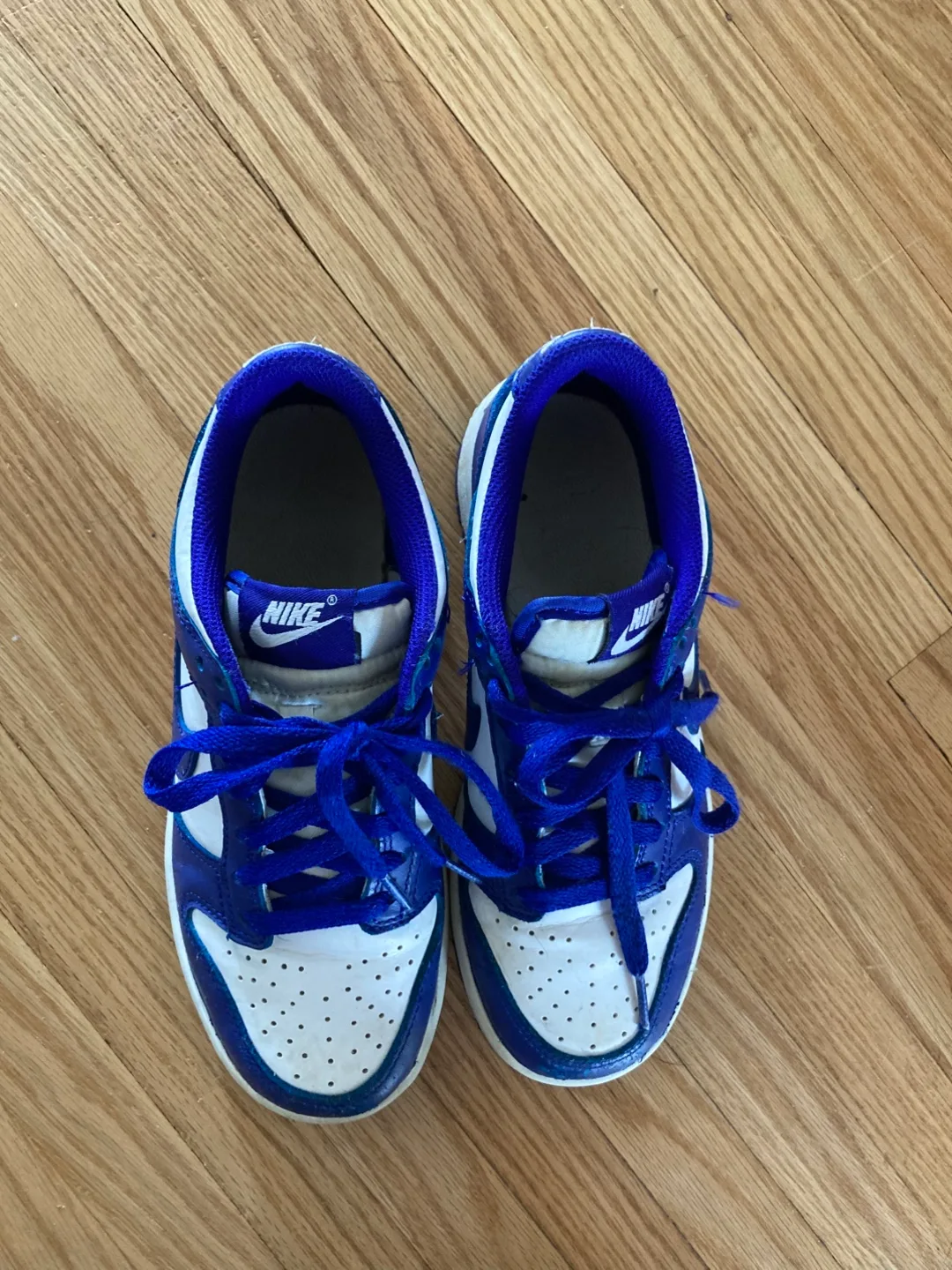Nike Dunk Low - Blue/White - Size 4.5Y image indicator(6)