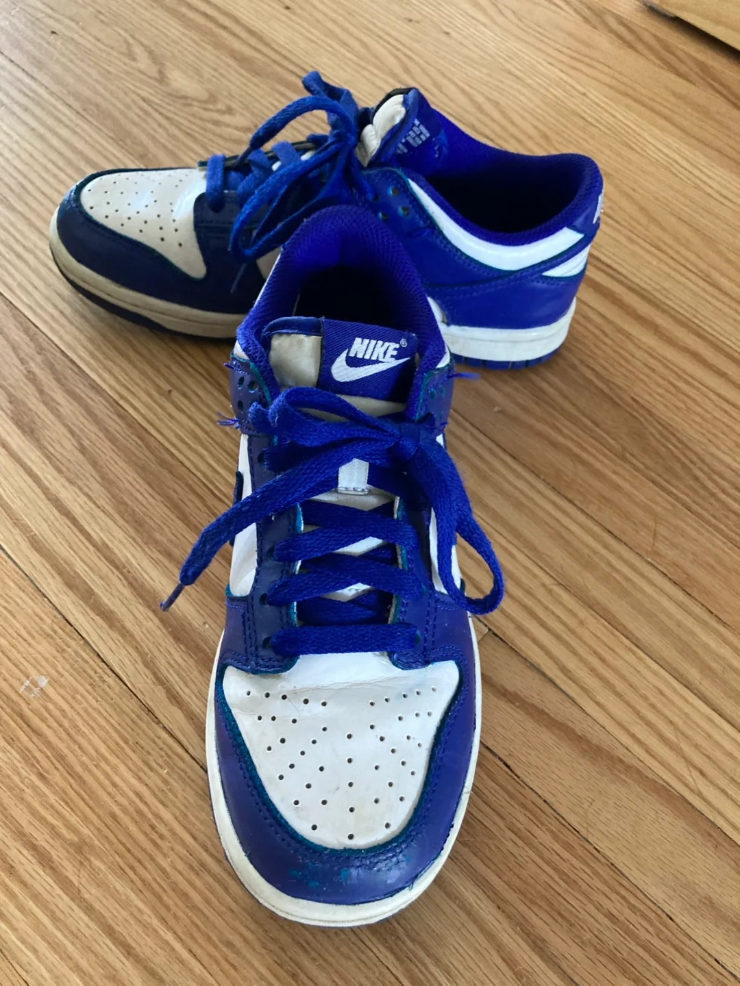 Nike Dunk Low - Blue/White - Size 4.5Y image indicator(7)