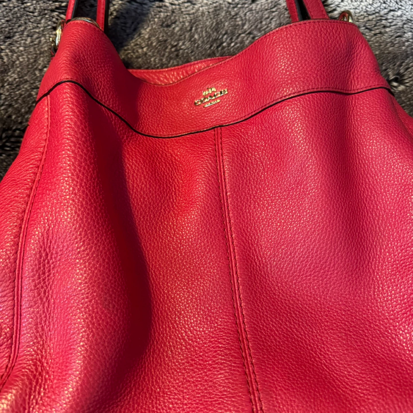 Coach Red Leather Shoulder Bag - photo 3