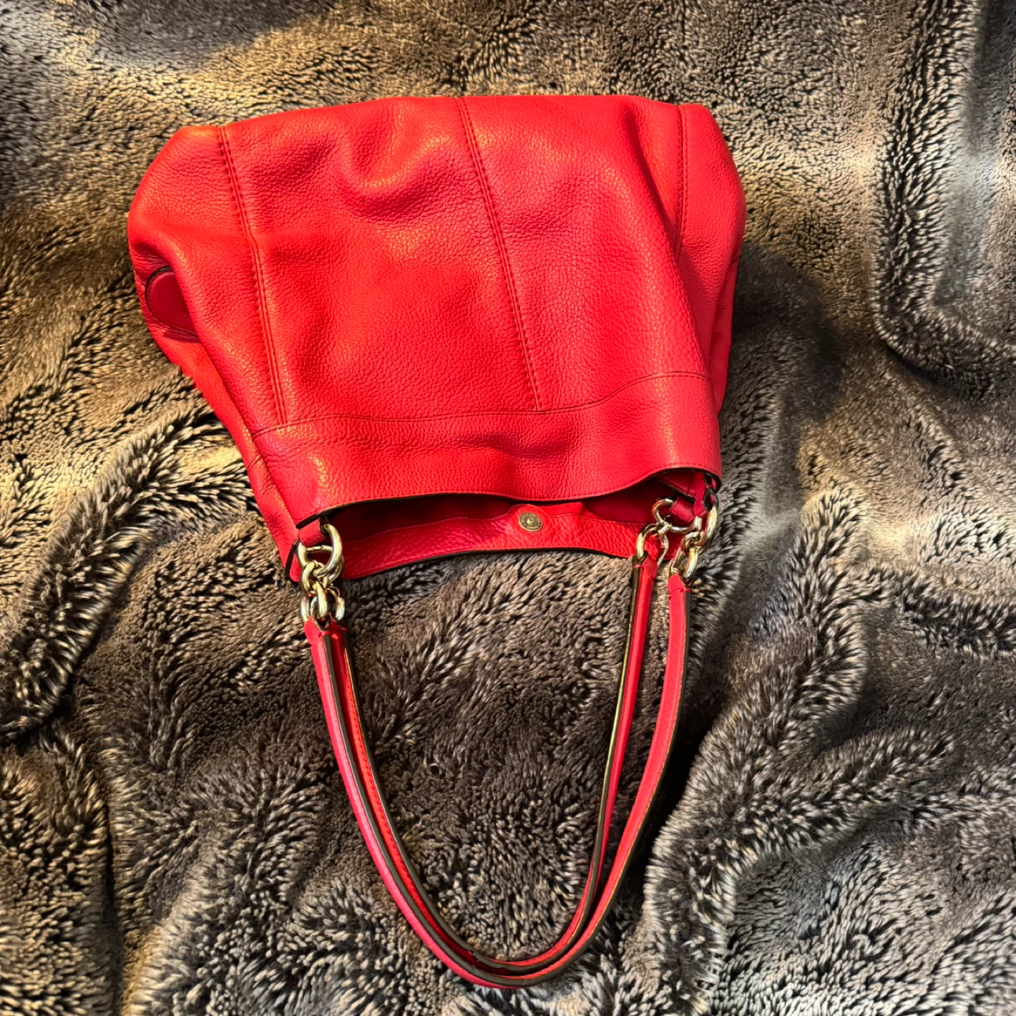 Coach Red Leather Shoulder Bag - photo 4