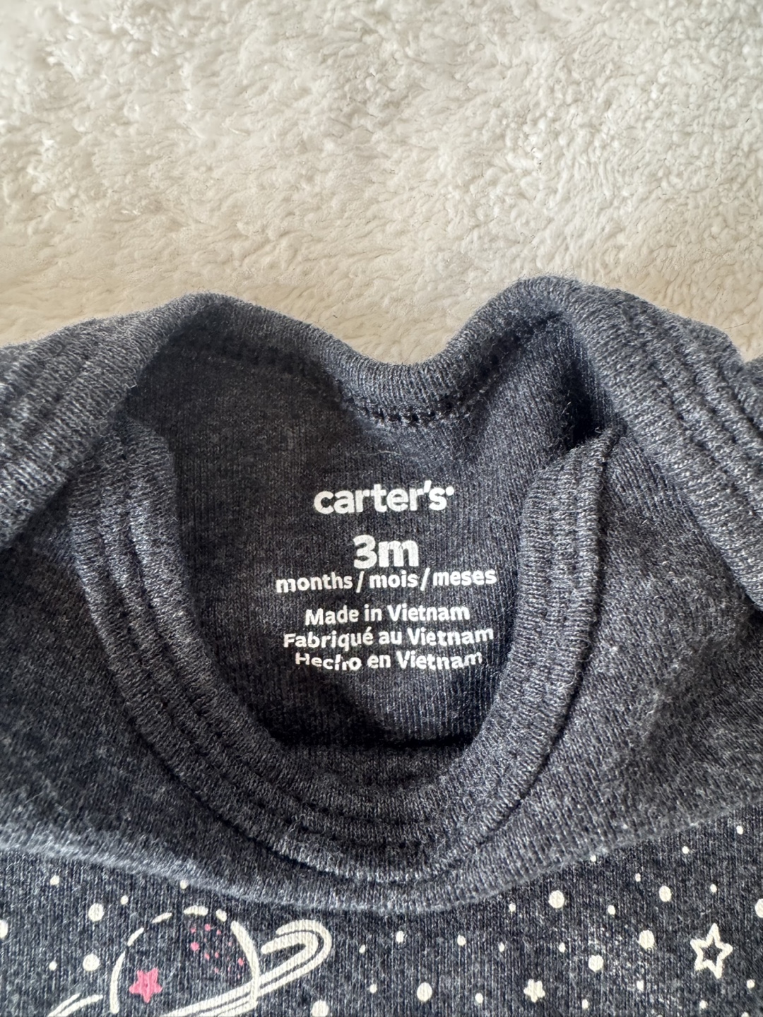 Carter's 3M Baby Onesie - Center of Daddy's Universe 🥕 - photo 2