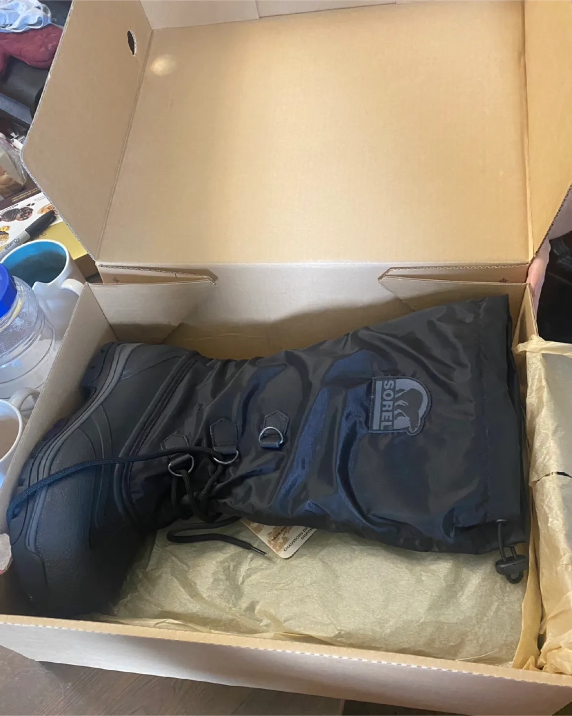 Sorel Snowlion Women's Winter Boots - Size 10, Black thumbnail