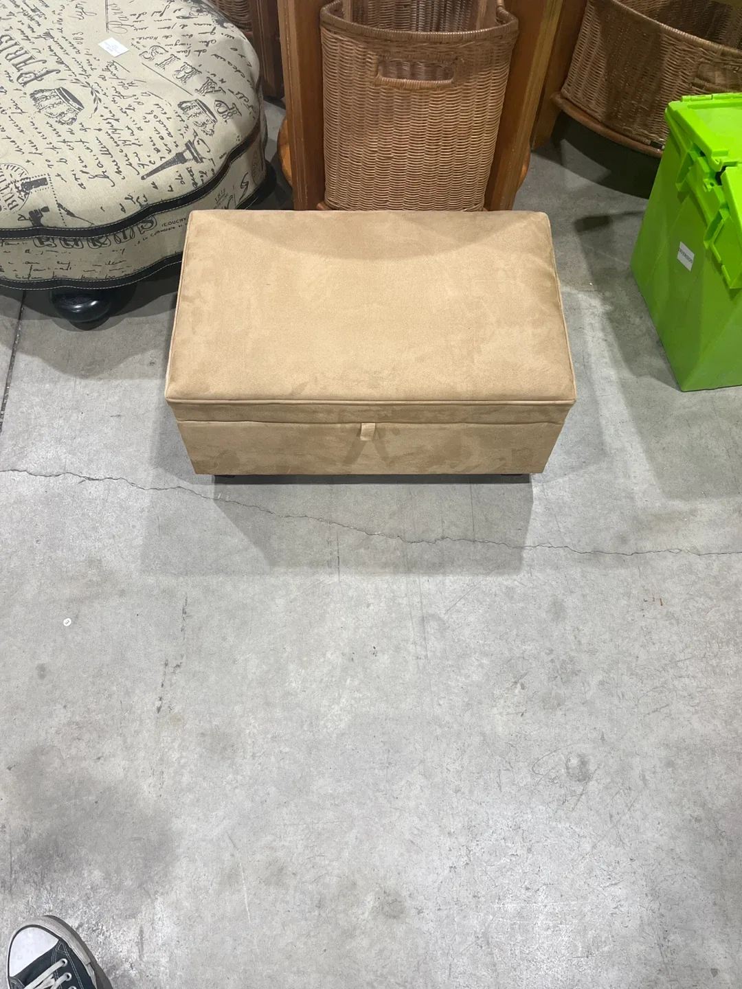 Tan Storage Ottoman thumbnail