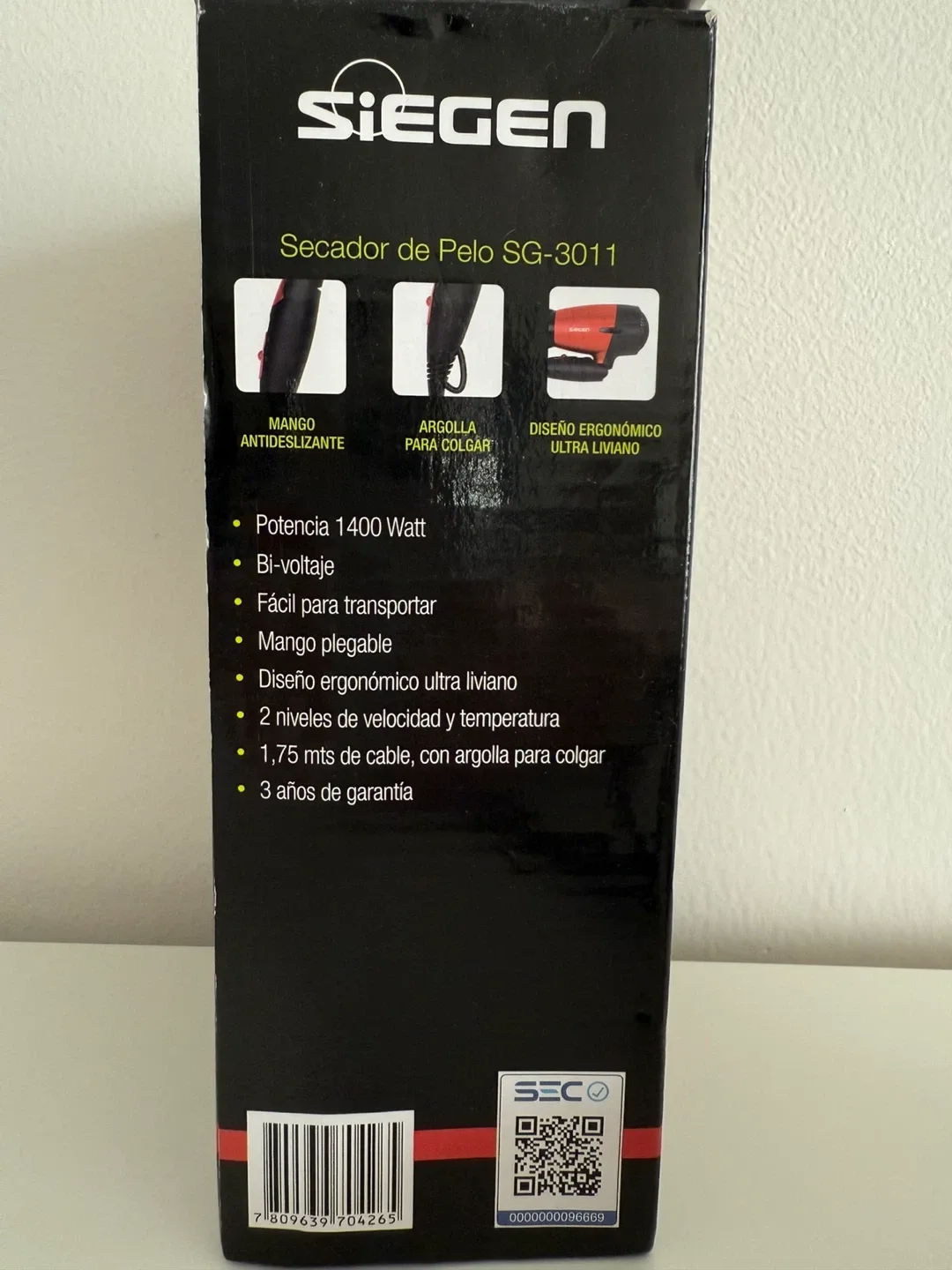 Siegen SG-3011 Hair Dryer image indicator(2)