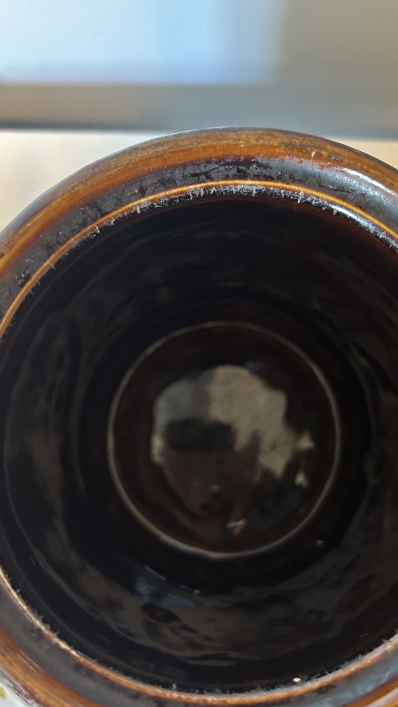 Vintage Stoneware Crock with brown & beige glaze - photo 4