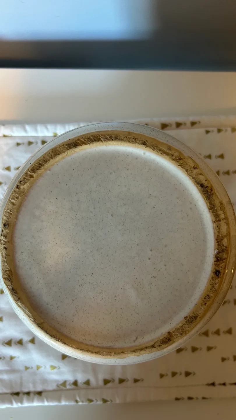 Vintage Stoneware Crock with brown & beige glaze image indicator(5)