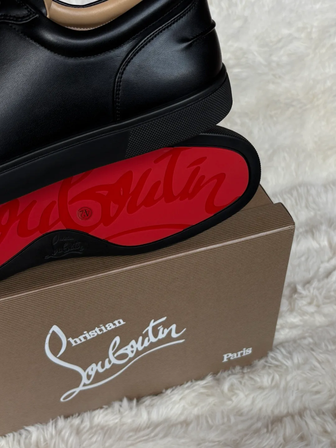 Christian Louboutin Black Leather Sneakers - Size 42 image indicator(4)