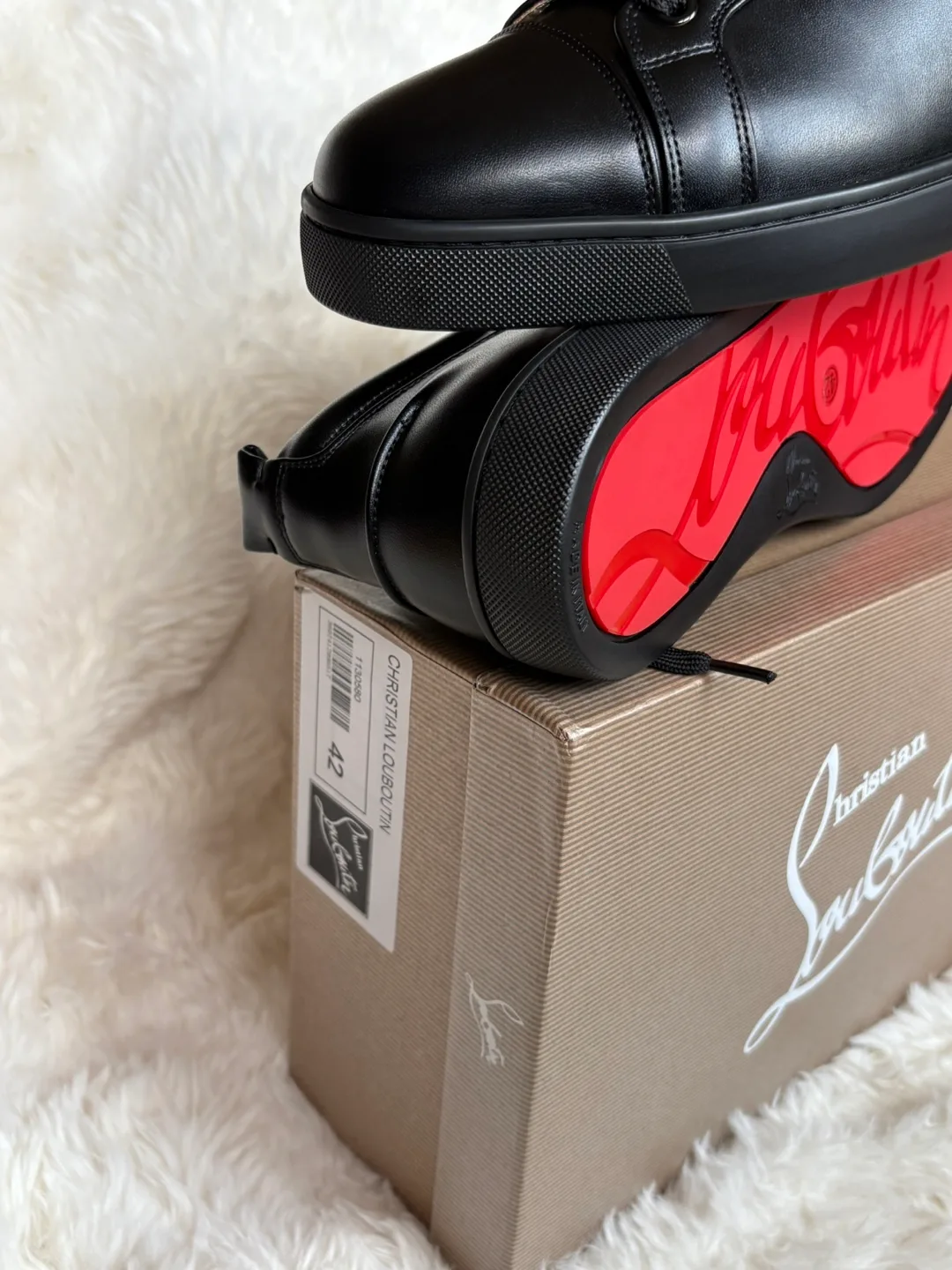 Christian Louboutin Black Leather Sneakers - Size 42 image indicator(3)