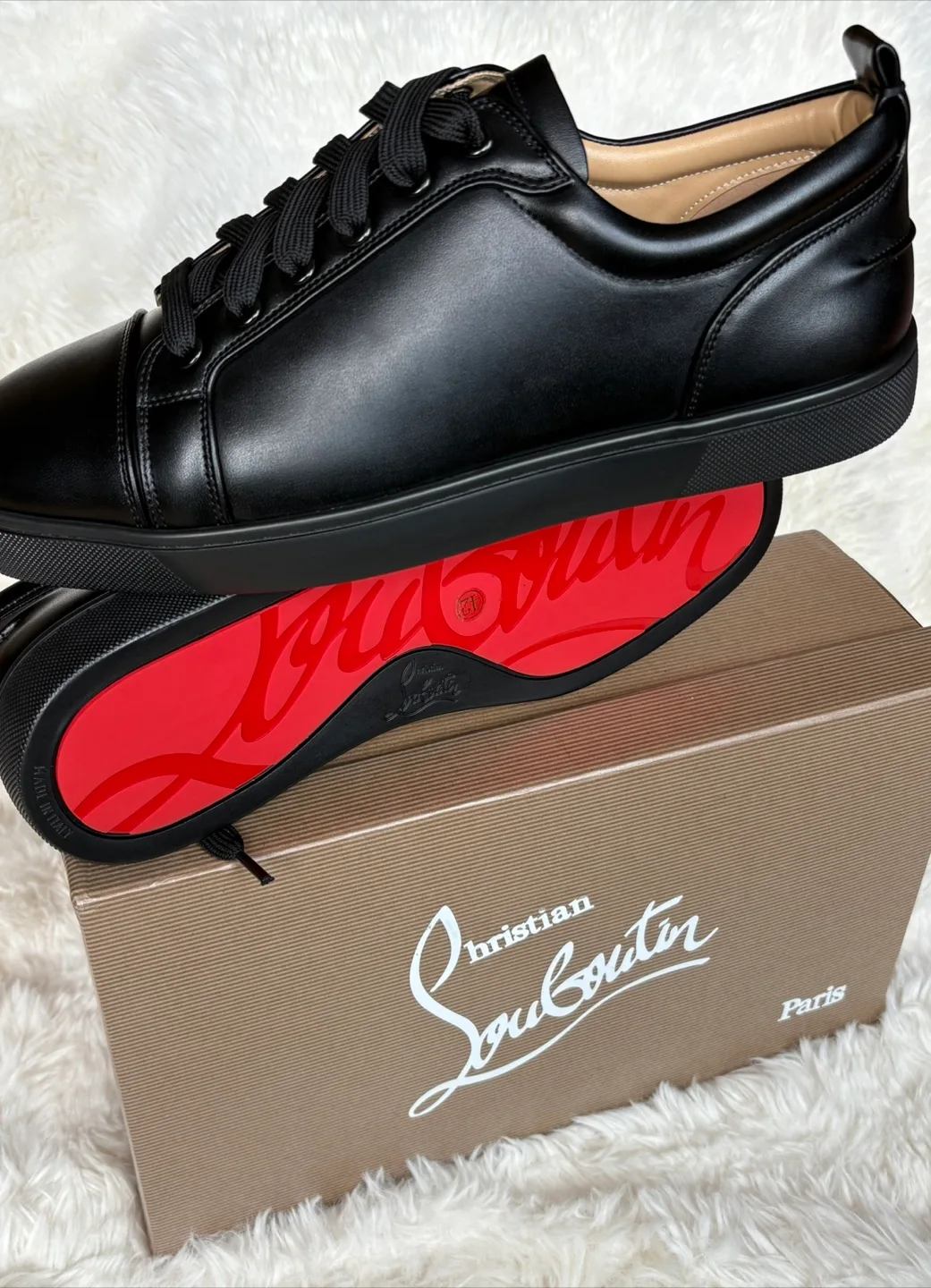 Christian Louboutin Black Leather Sneakers - Size 42 image indicator(5)