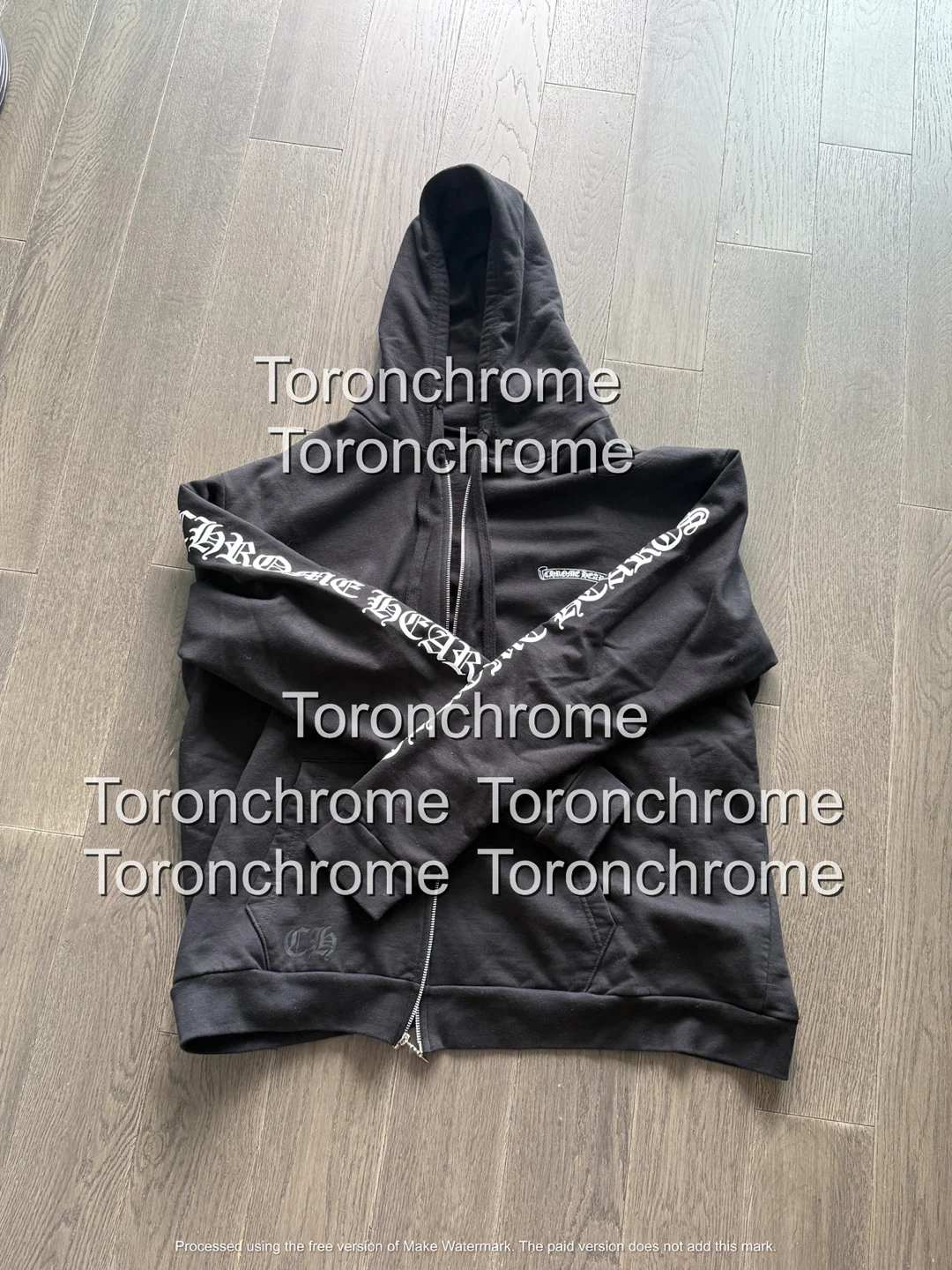 *Authentic* Chrome Hearts Scroll Logo Zip Up