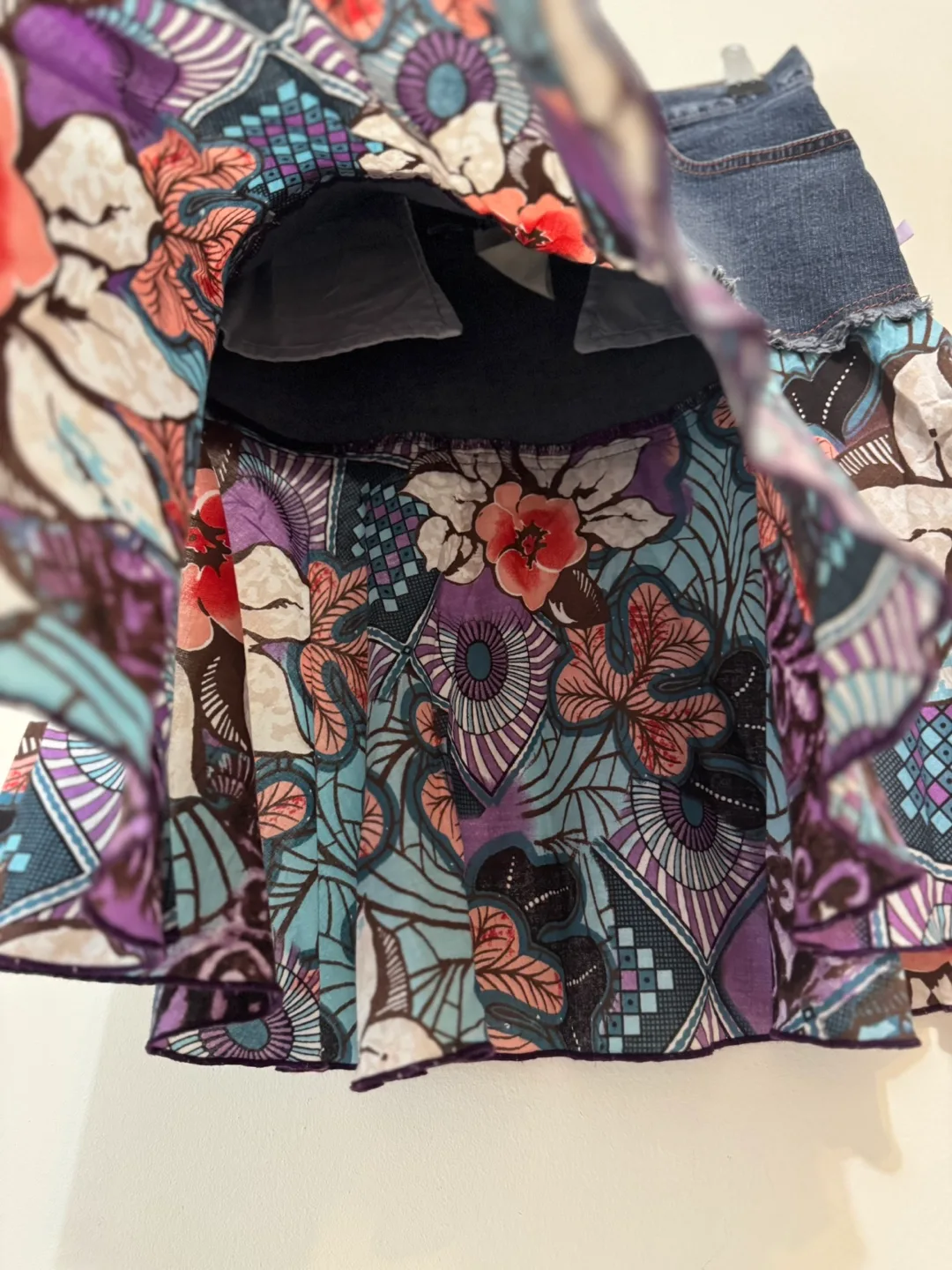 Morgan de Toi Patchwork Denim Skirt | Vintage Y2K Boho image indicator(2)