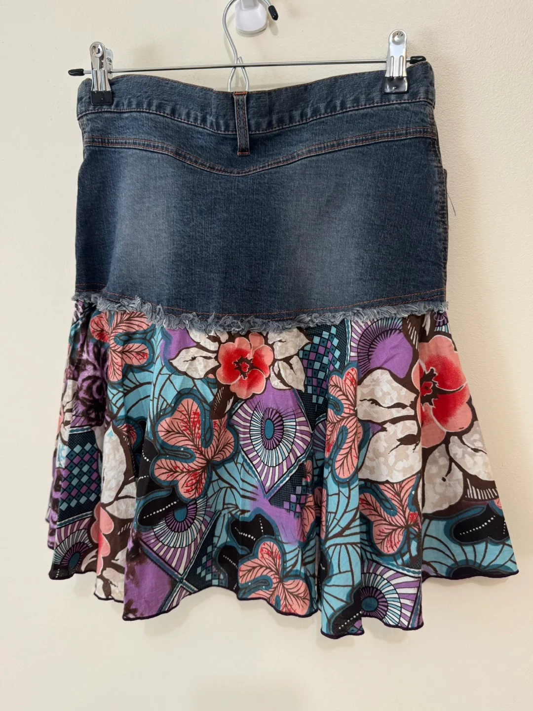 Morgan de Toi Patchwork Denim Skirt | Vintage Y2K Boho image indicator(9)
