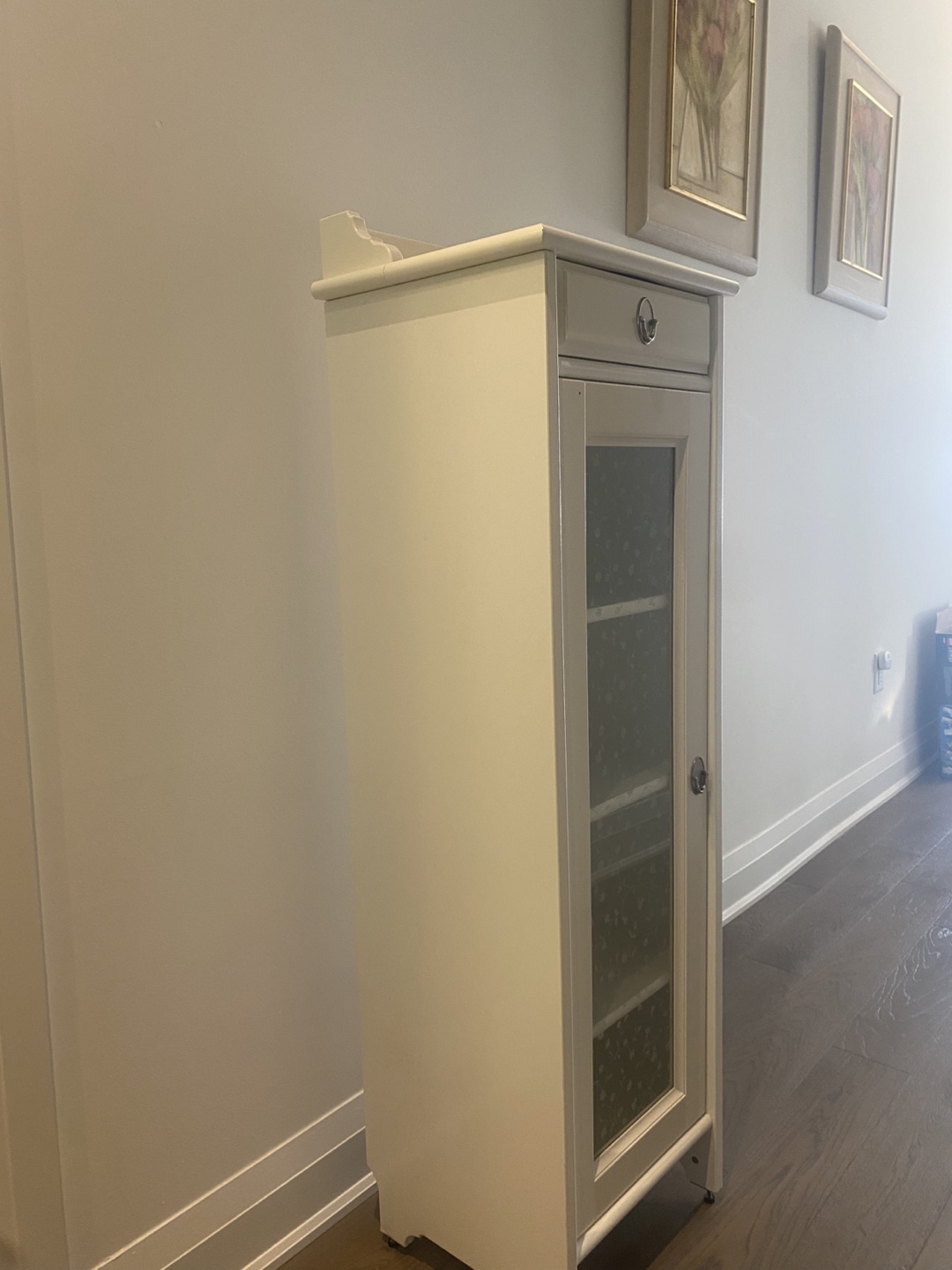 White Vanity Cabinet with Mirror - photo 3