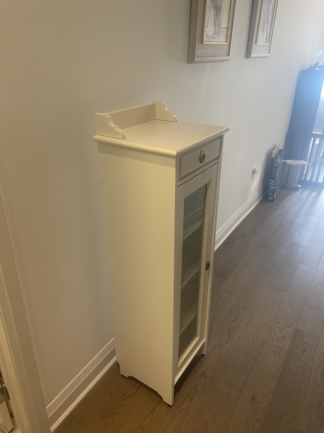 White Vanity Cabinet with Mirror - photo 4