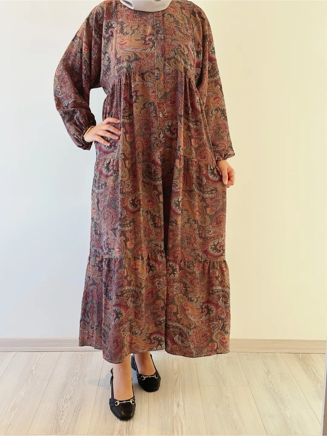Paisley Print Maxi Dress thumbnail