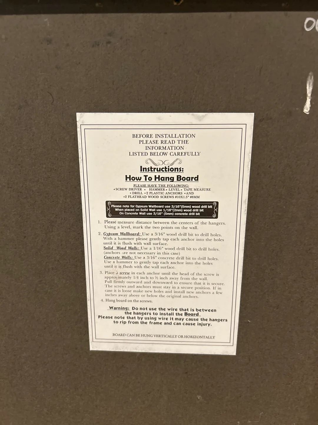 Distressed frame board image indicator(3)