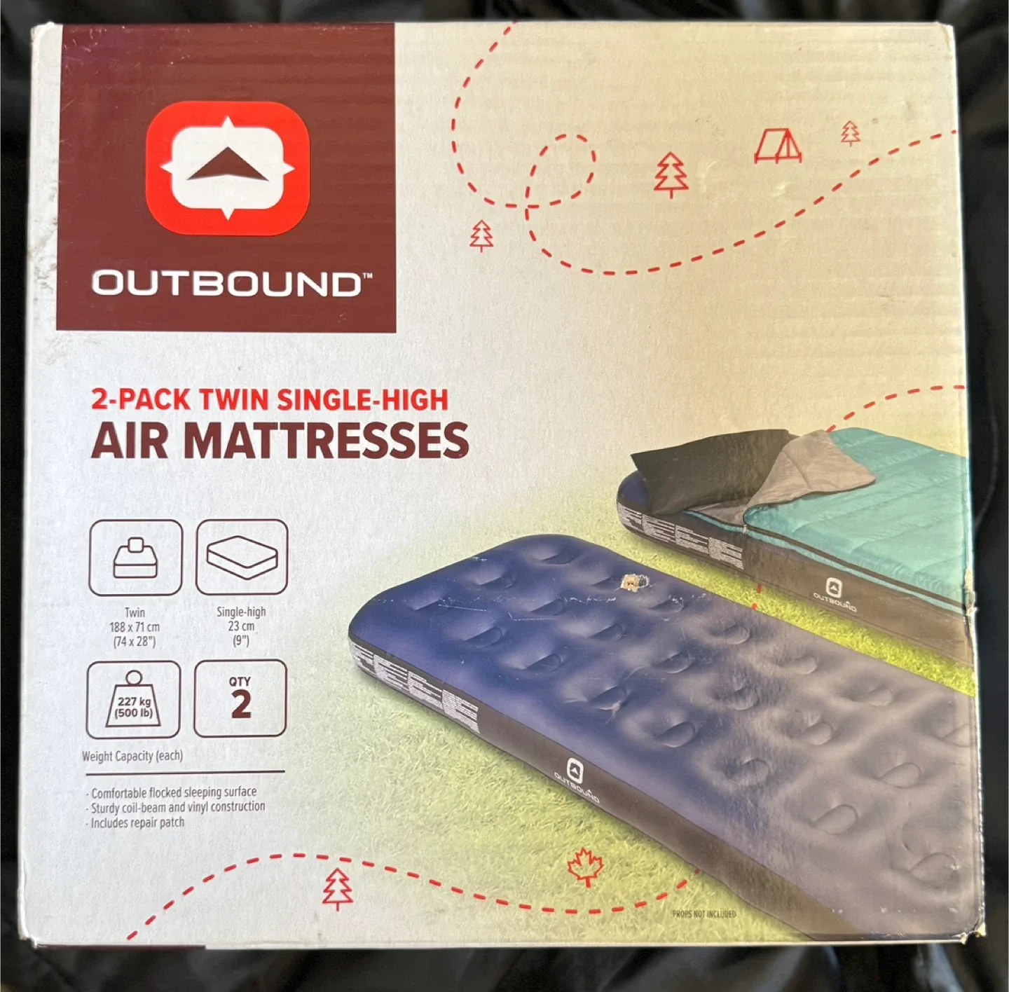 Outbound 2-Pack Twin Air Mattresses - New in Box thumbnail