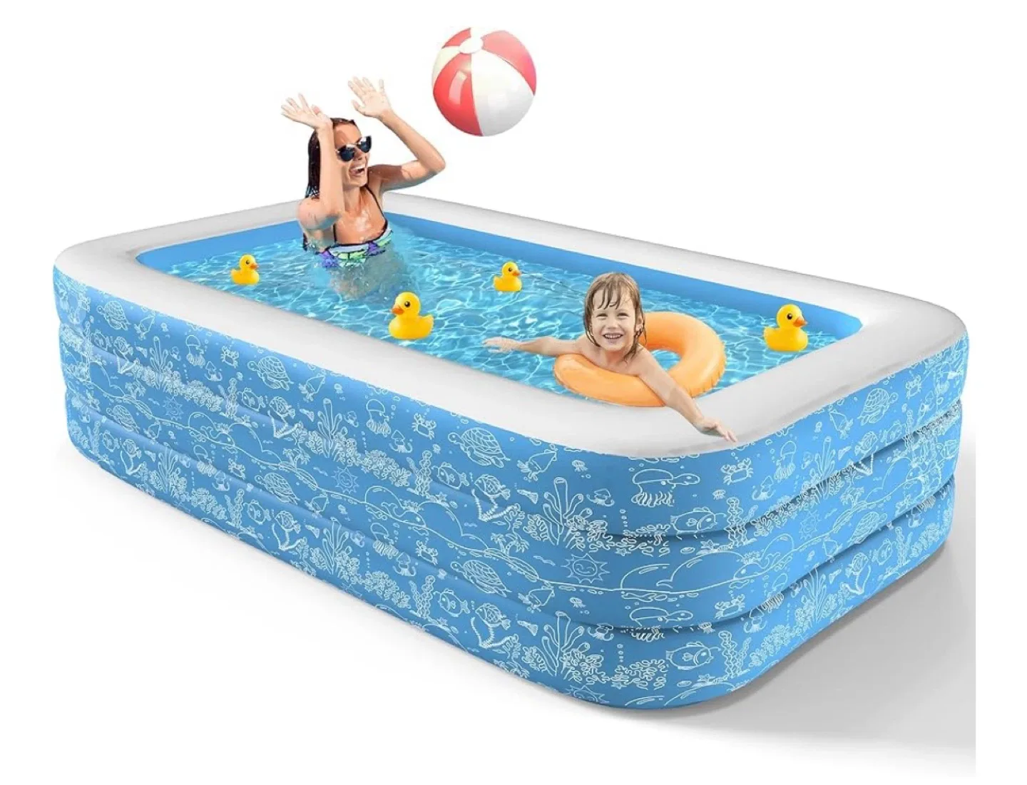 200 cm Inflatable Swimming Pool - Kids & Family Fun! thumbnail