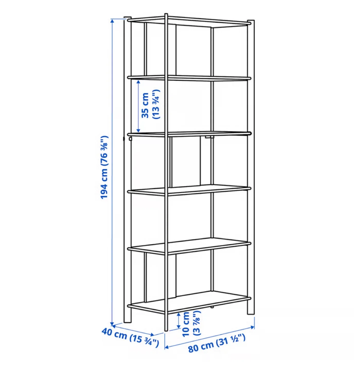 JÄTTESTA Shelf unit, white/light bamboo image indicator(4)