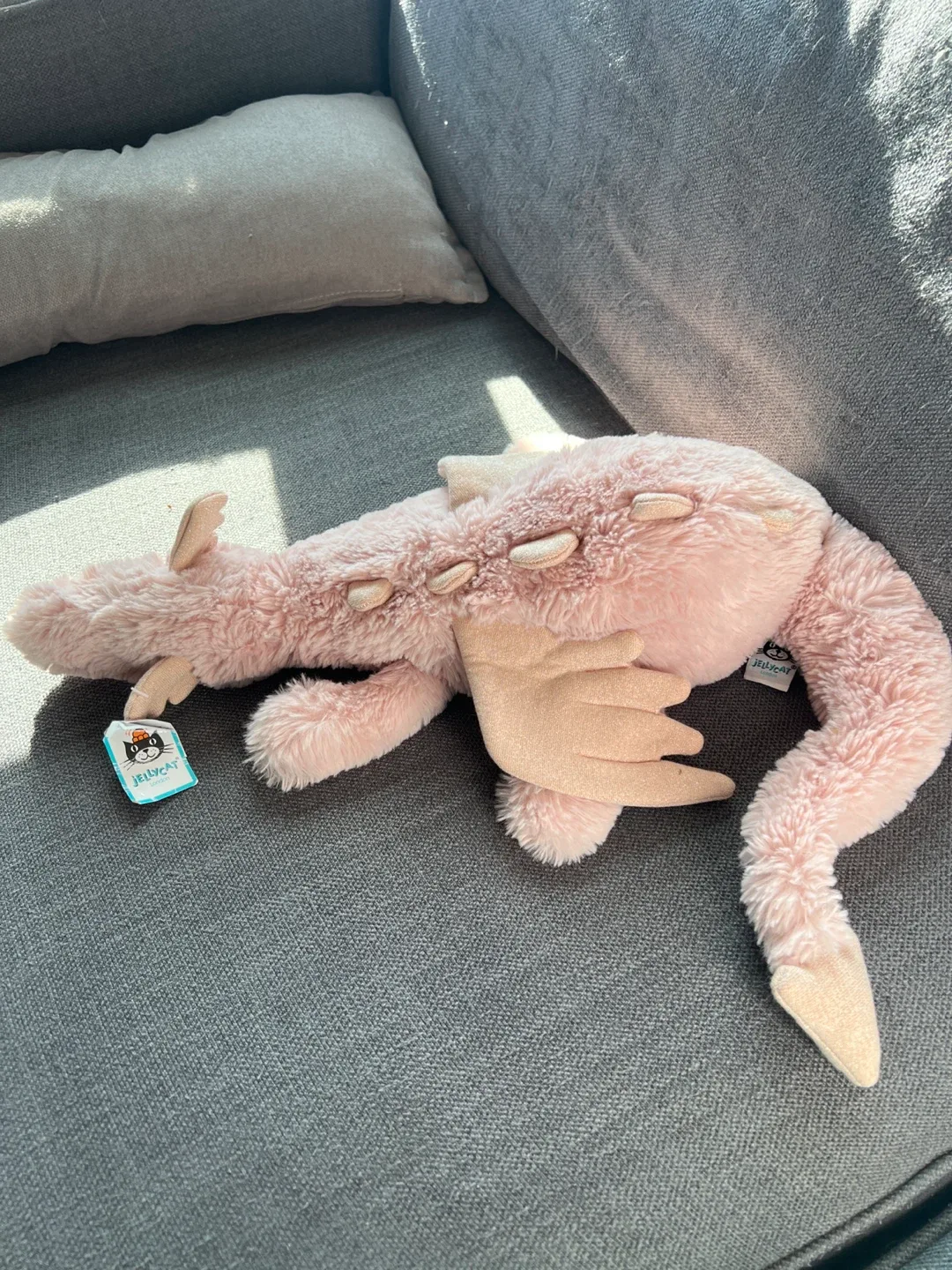 Jellycat Pink Dragon Plush thumbnail
