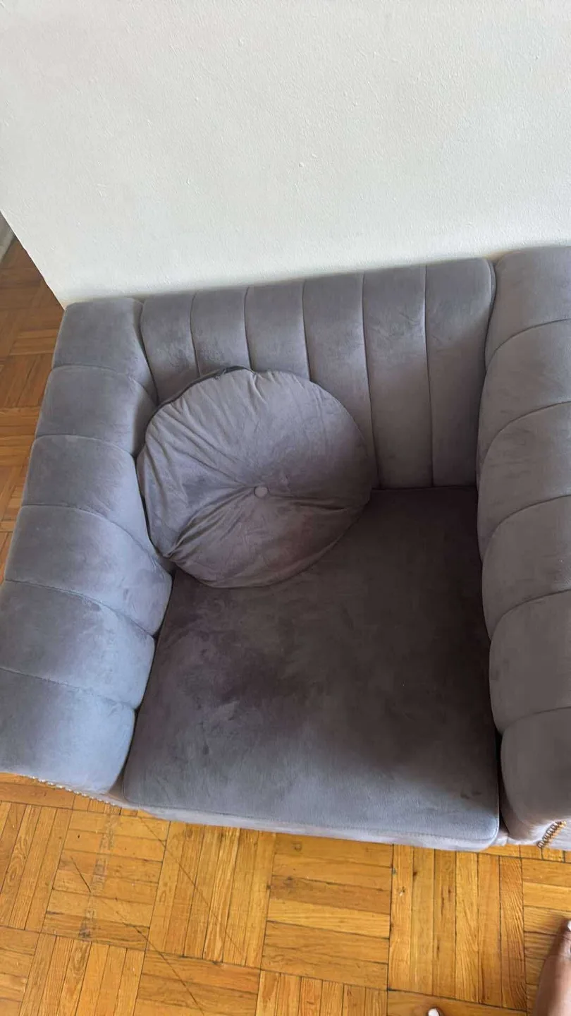 Grey Velvet Sofa and Loveseat Set image indicator(3)