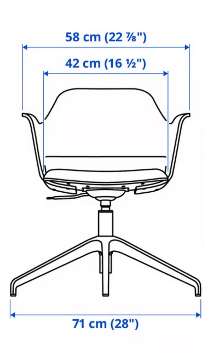 2 pcs IKEA ALEFJÄLL Office Chair - Light Beige image indicator(2)