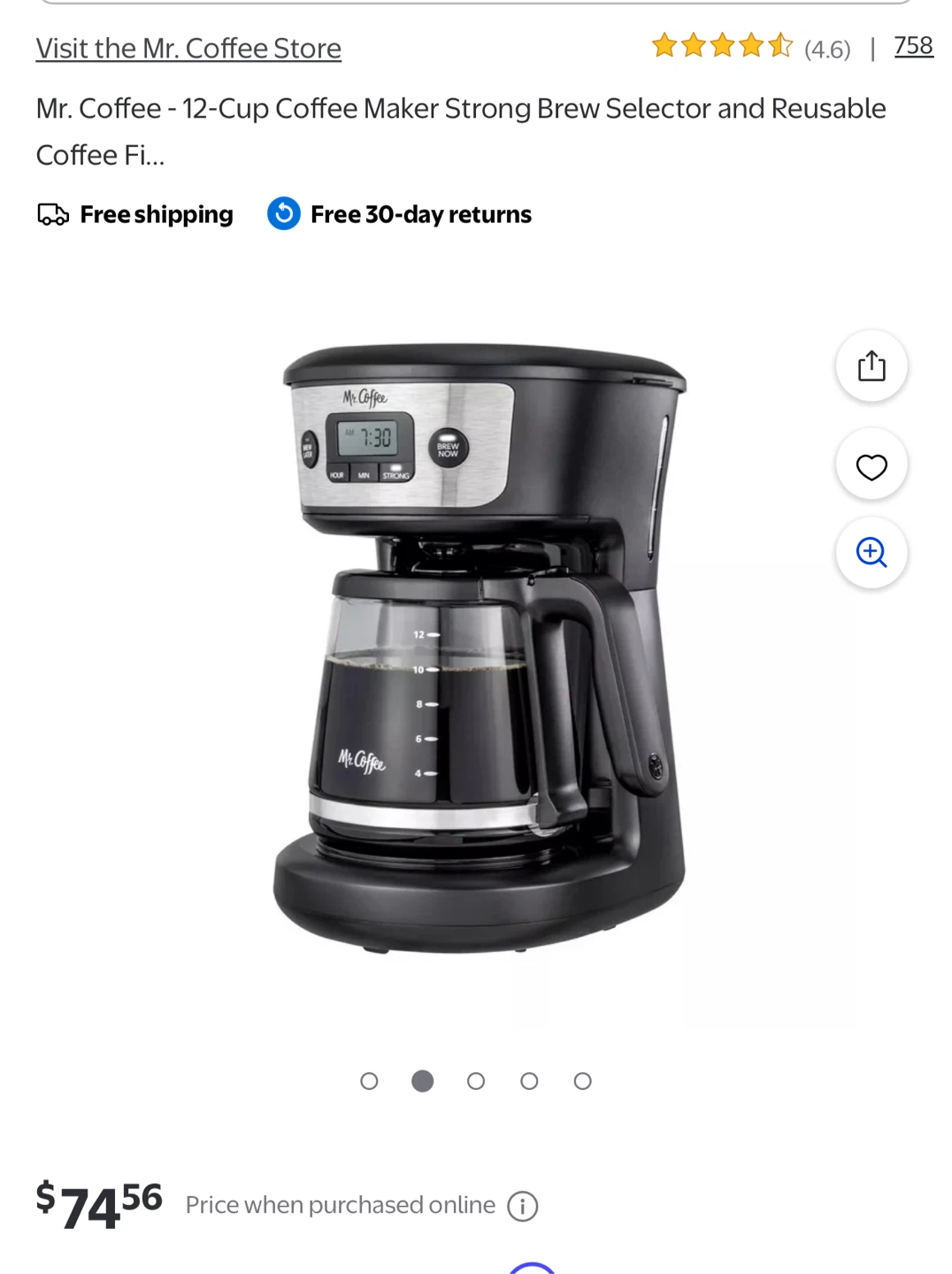 Mr. Coffee 12-Cup Coffee Maker
