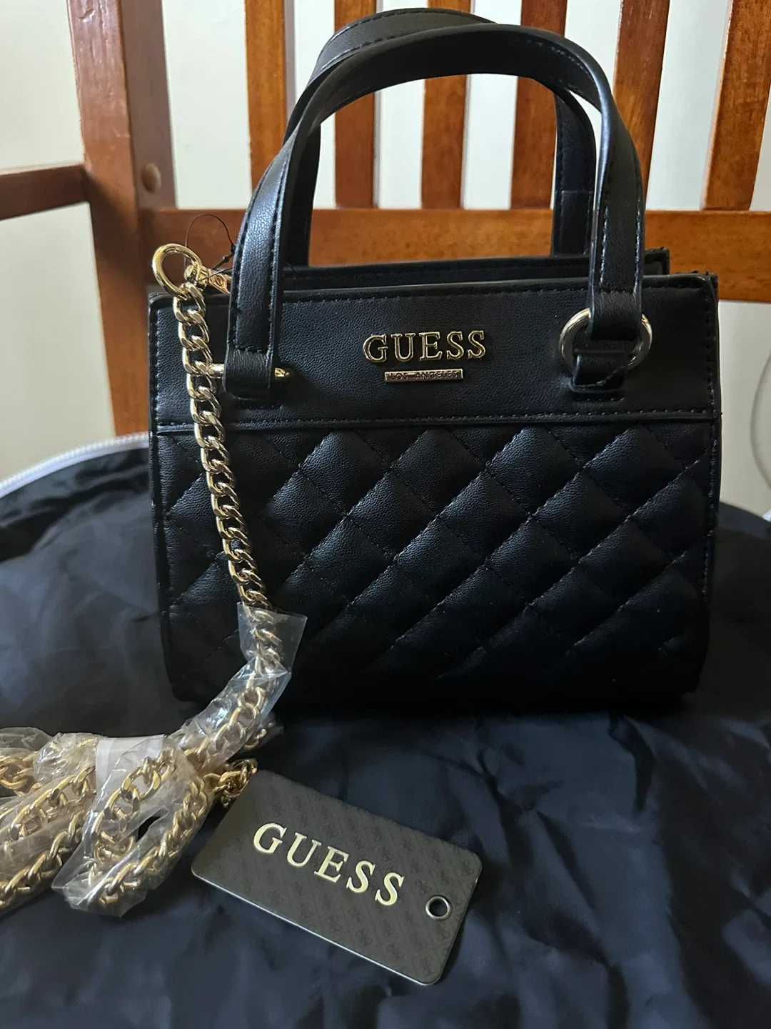 Guess Black Quilted Handbag image indicator(3)
